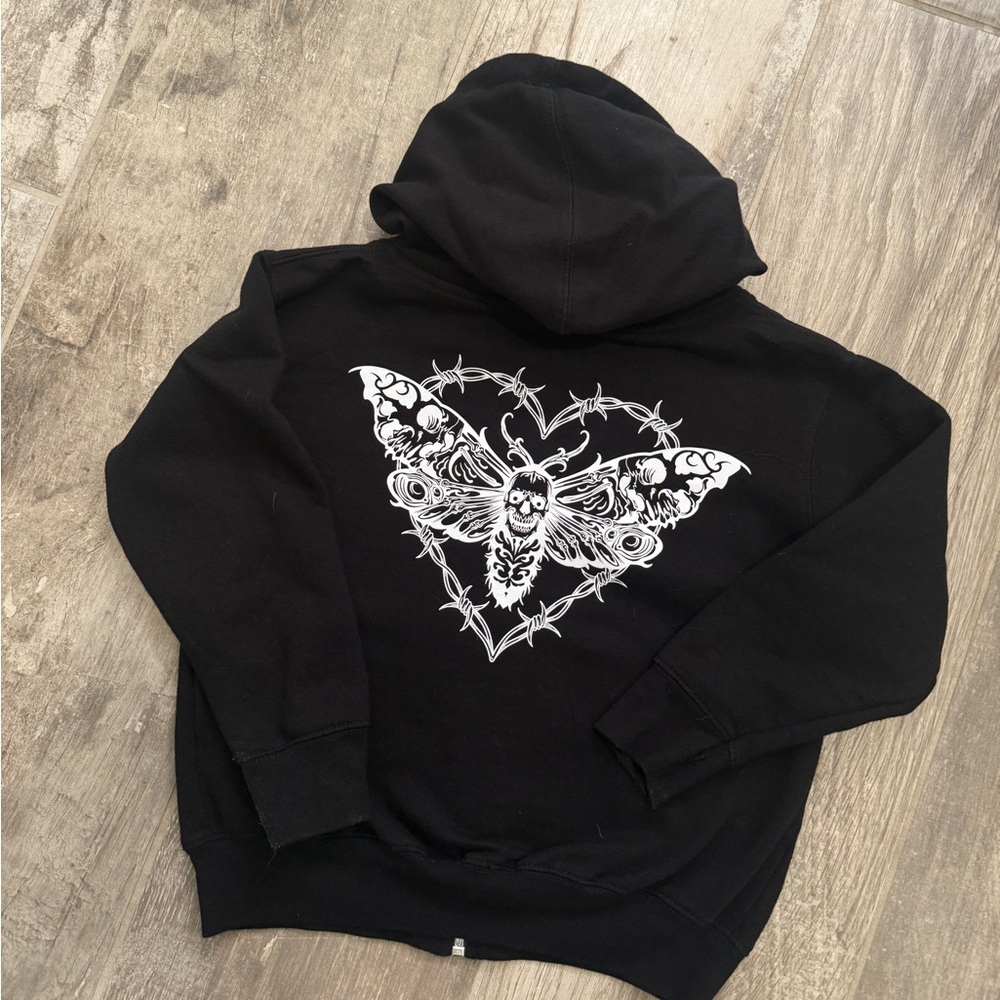 Black Butterfly Hoodie for Kids